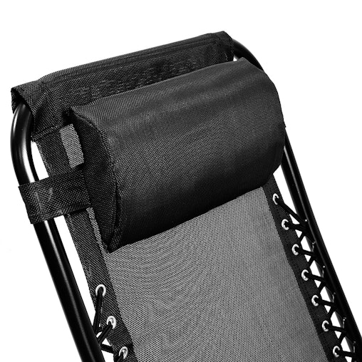Wallaroo Foldable Reclining Deck Chair - Black Wallaroo Foldable Reclining Deck Chair - Black