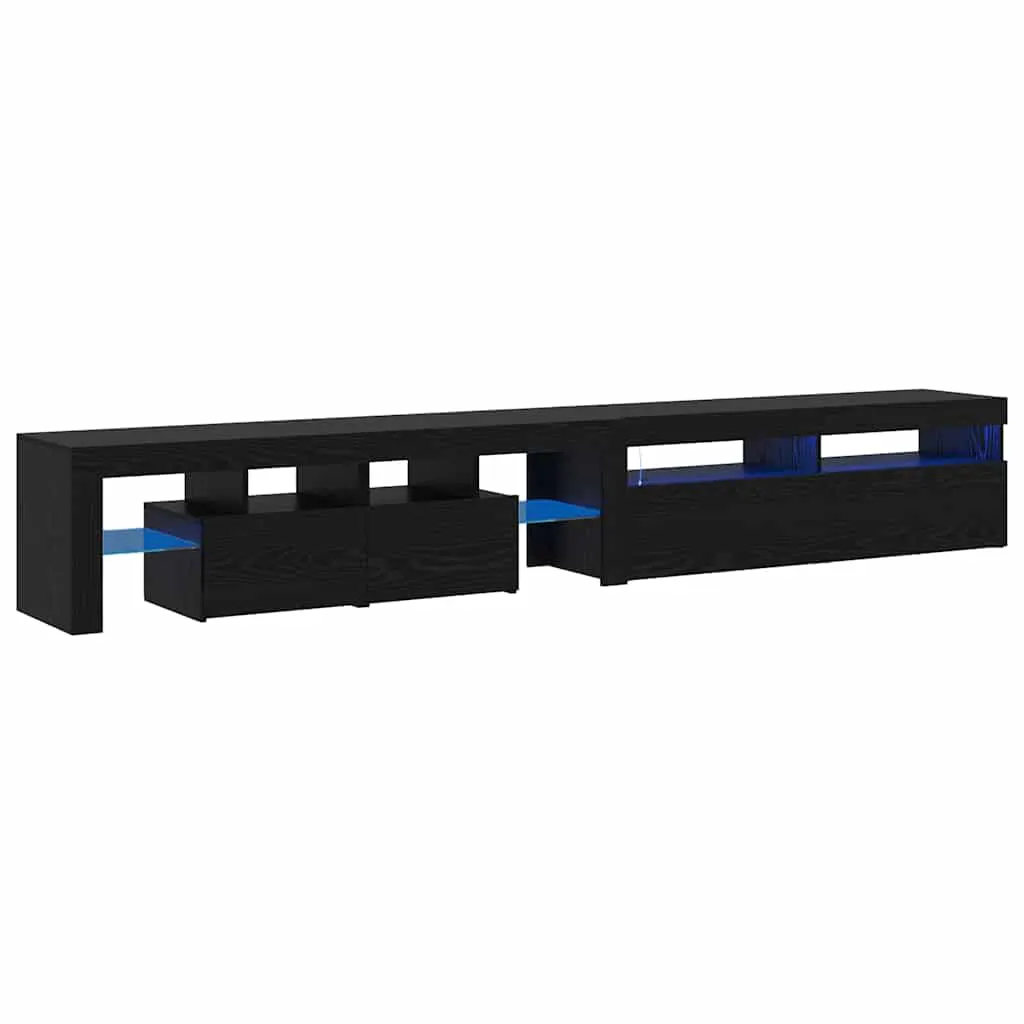 TV Cabinets 2 pcs Black oak 260 x 36.5 x 40 cm Engineered wood 3332506 TV Cabinets 2 pcs Black oak 260 x 36.5 x 40 cm Engineered wood 3332506