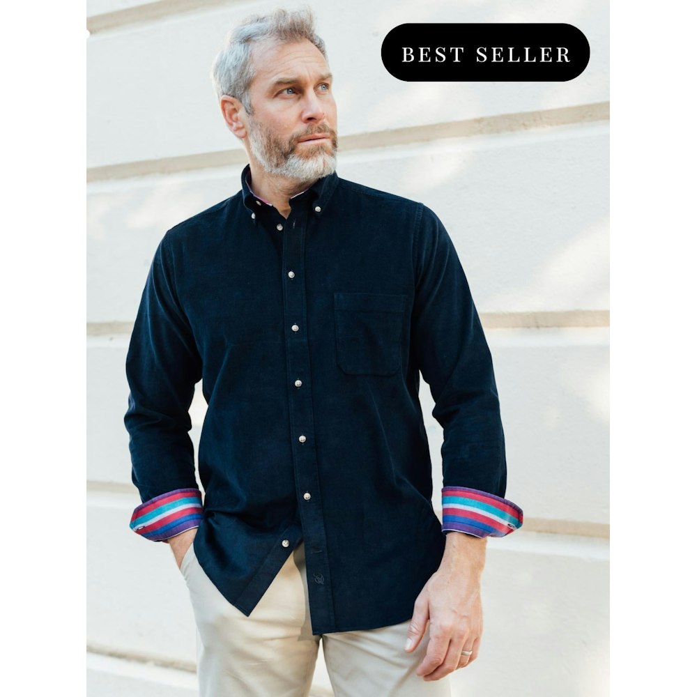 Koy Clothing Dark Navy Corduroy Shirt - Kugawana