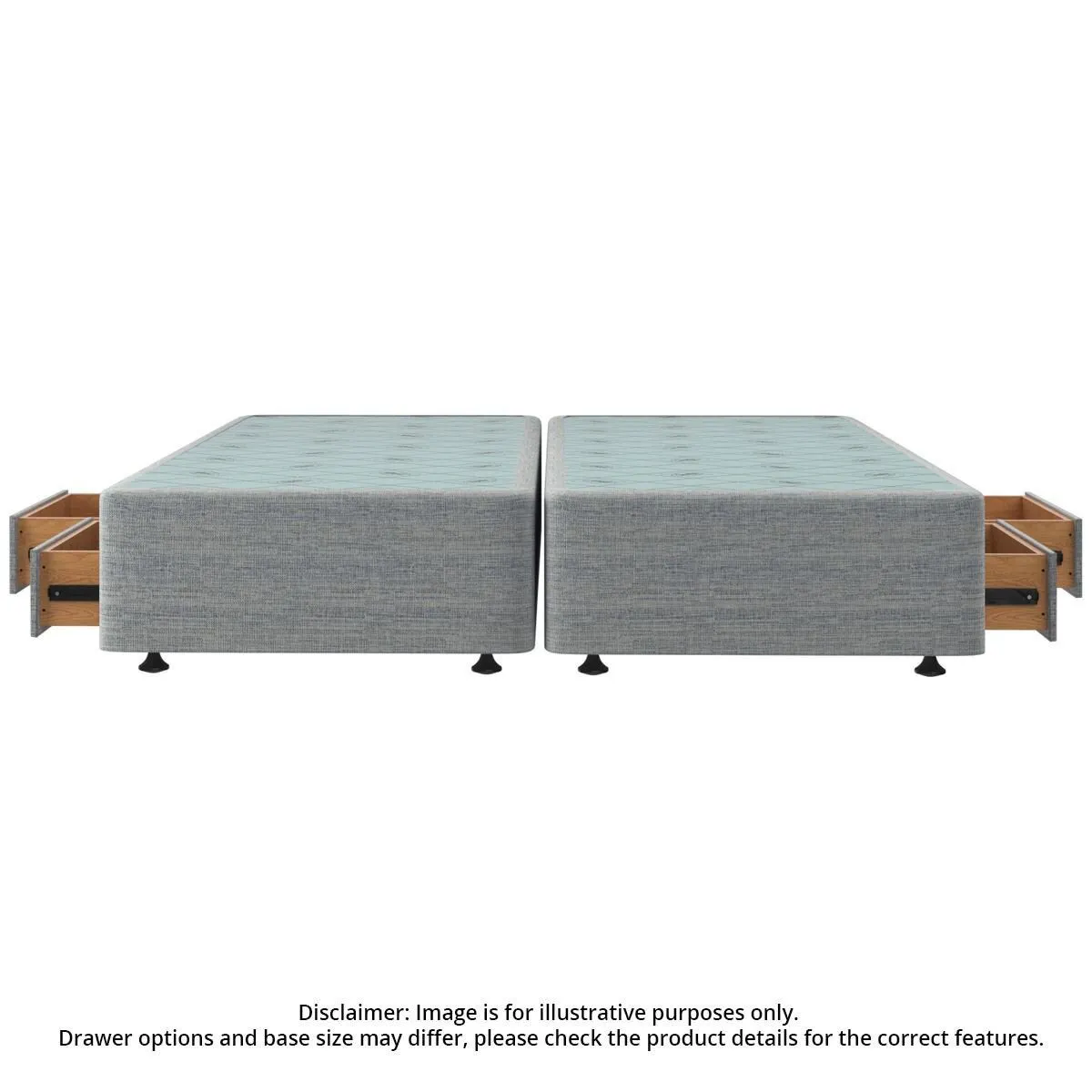 Sealy Spacesaver Super Queen Split Bed Base No Drawer Sand