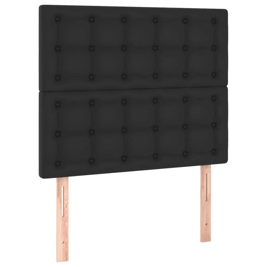 Headboards 2 pcs Black 100 cm Faux Leather 3116416 Headboards 2 pcs Black 100 cm Faux Leather 3116416