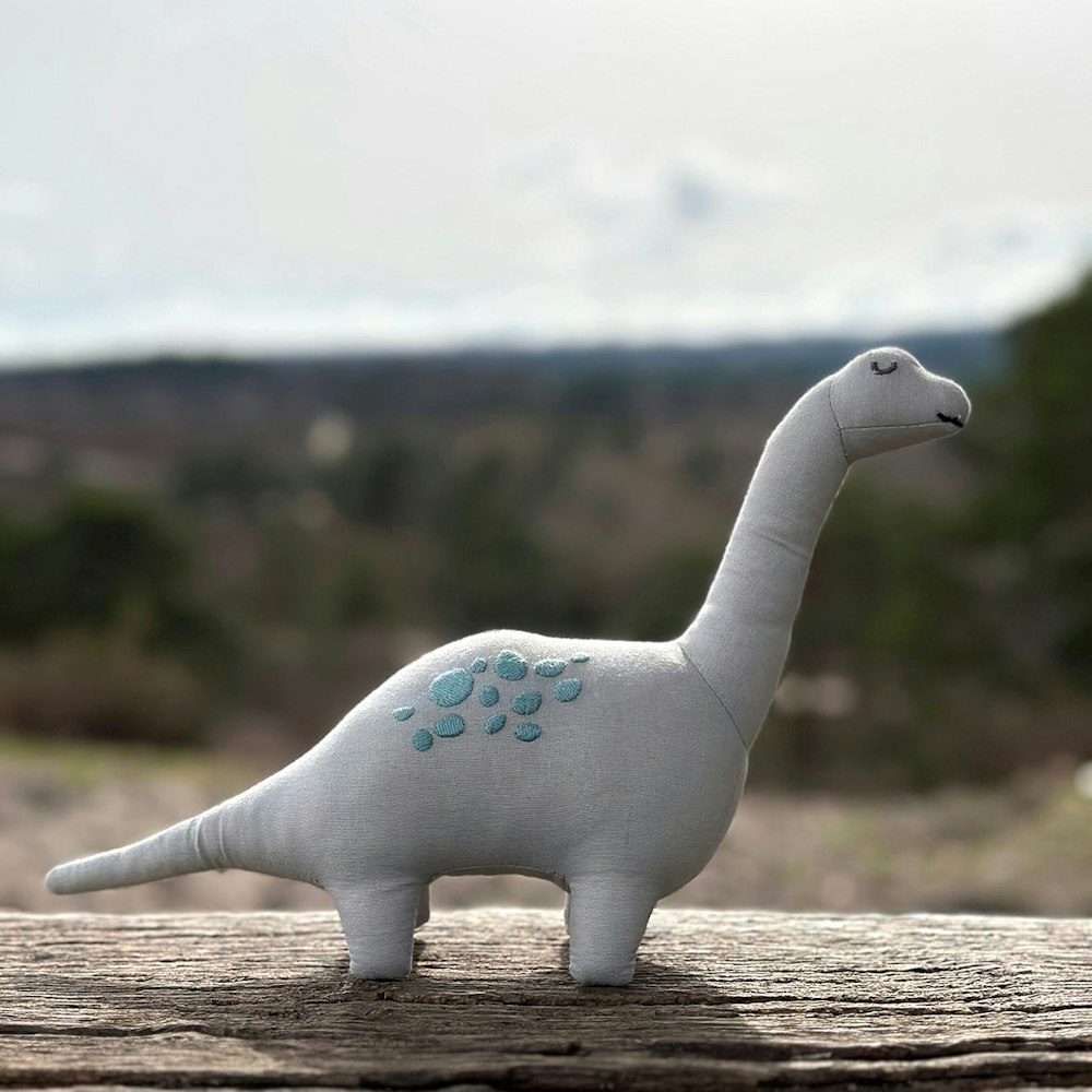 ThreadBear Design Bronty Linen Dinosaur Toy