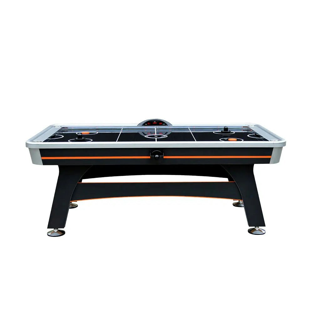 MACE 7FT Air Hockey Table With LED Light - Black and Orange