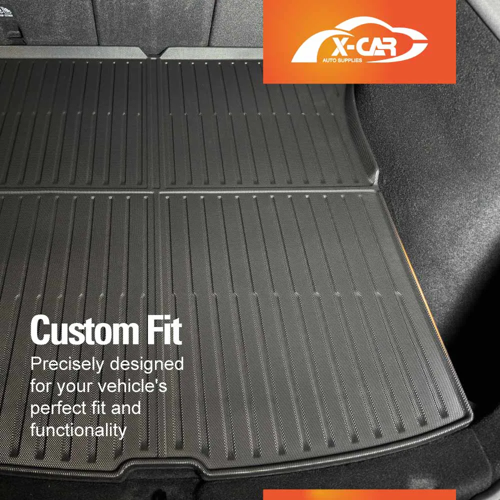 Floor Mats Boot Liners Set for Tesla Model Y Juniper 2025-Onwards All Weather Front Toolbox Cargo Car Trunk Cover Luggage Tray