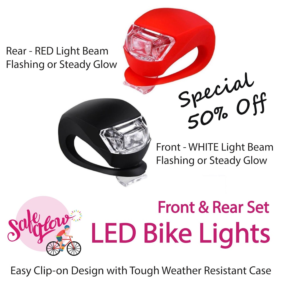 Safeglow LED Silicone Clip-on Bike Light Set. Front & Rear Lights ... - Lhte XuuVy6lvz9c8nq FwvDc Safeglow LED Silicone Clip-on Bike Light Set. Front & Rear Lights ... - Lhte XuuVy6lvz9c8nq FwvDc