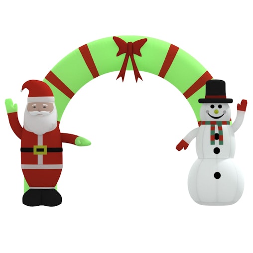 NNEVL Christmas Inflatable Santa & Snowman Arch Gate LED 270 cm image number null