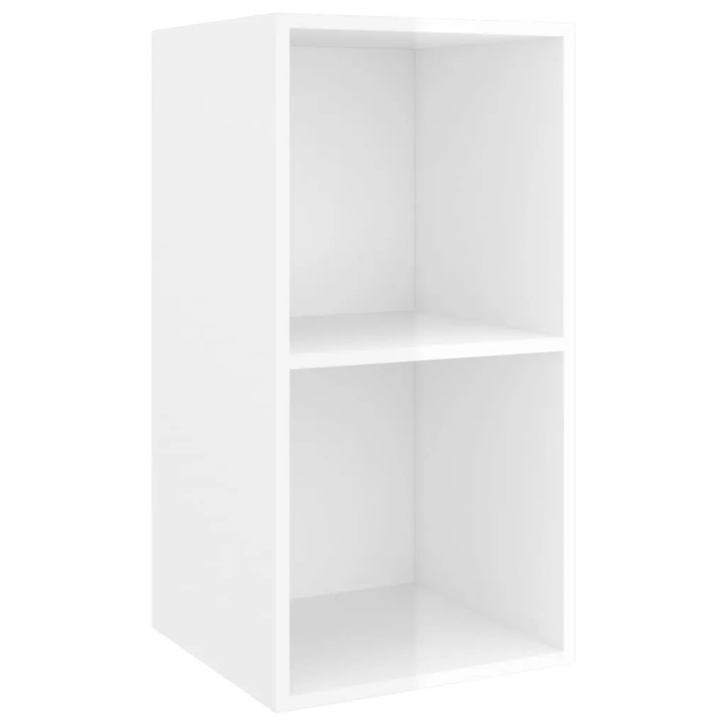 Wall-mounted TV Cabinet High Gloss White 37x37x72 cm Engineered Wood 805477 Wall-mounted TV Cabinet High Gloss White 37x37x72 cm Engineered Wood 805477