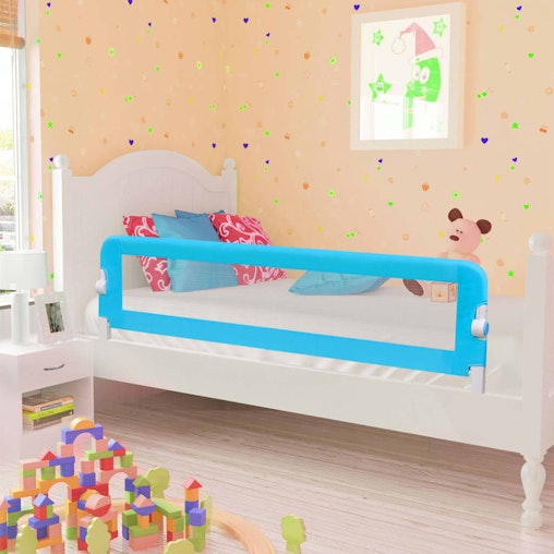 NNEVL Toddler Safety Bed Rail Blue 120x42 cm Polyester NNEVL Toddler Safety Bed Rail Blue 120x42 cm Polyester