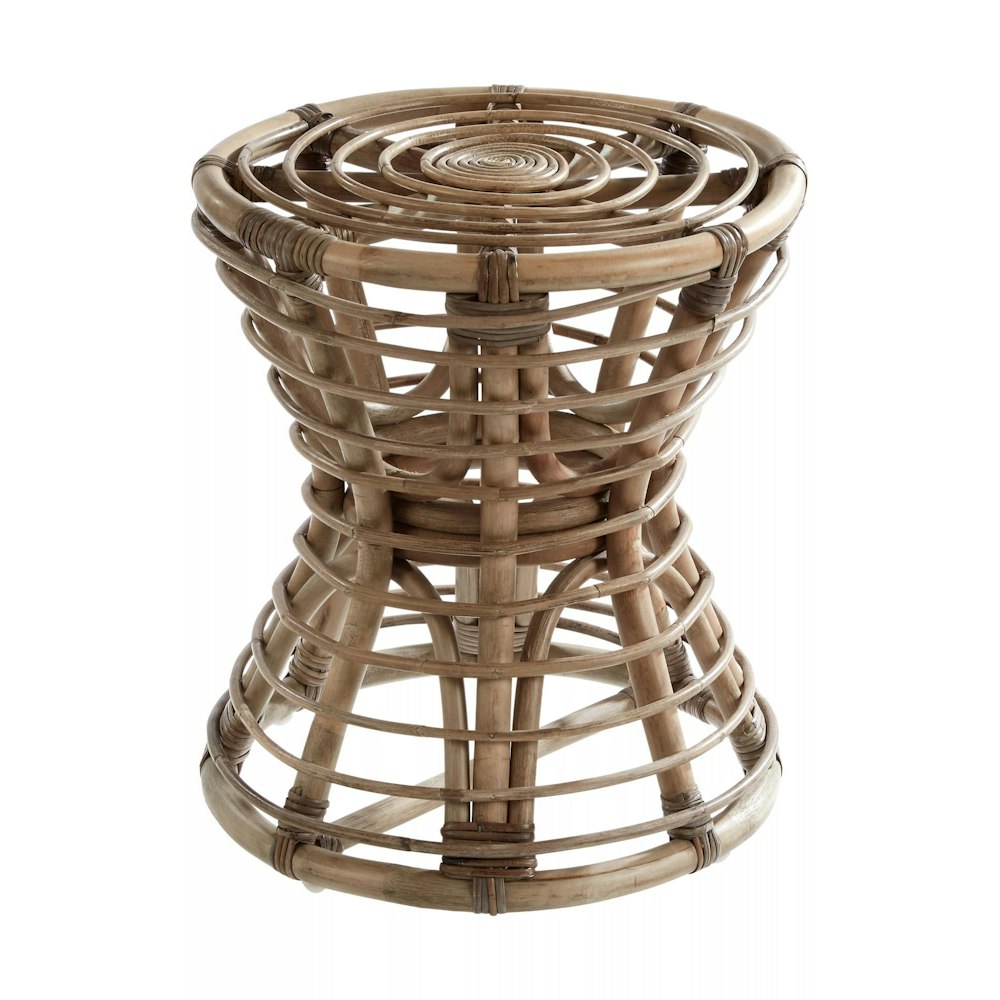interiors by Premier Maka Grey Rattan Stool