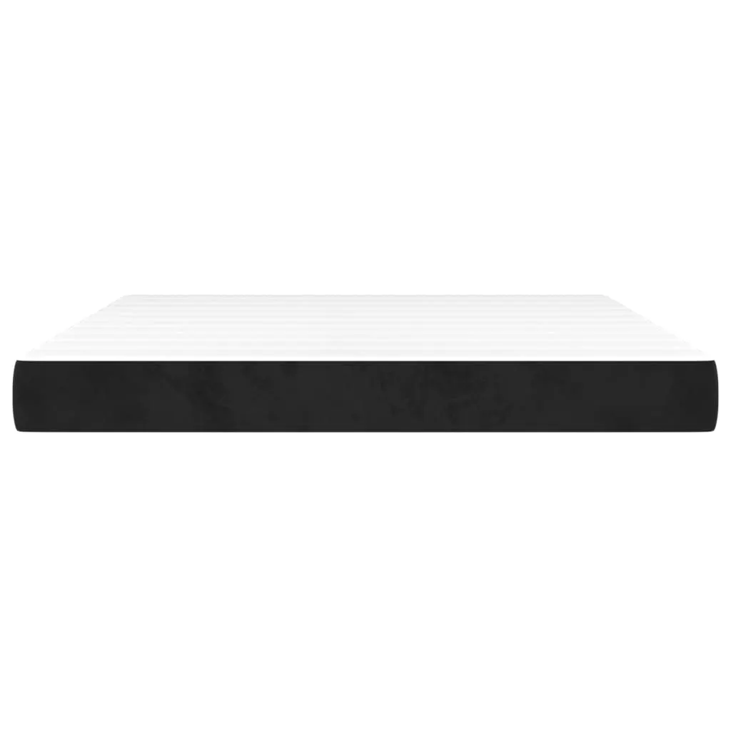 Pocket Spring Bed Mattress Black 153x203x20 cm Queen Size Velvet 347885