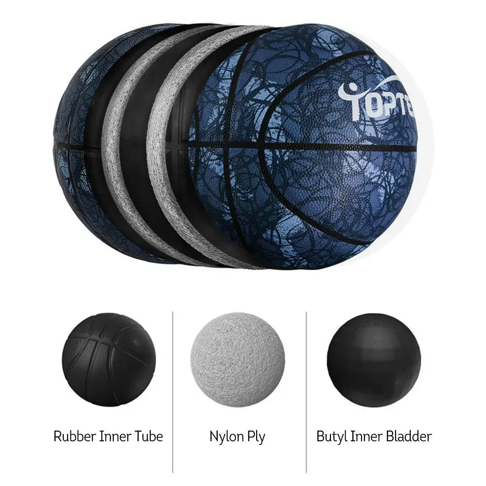 BALLSTRIKE POLSIZE7 Size 7 Basketball Excellent Bounce Game Ball Indoor Outdoor - Deep Blue