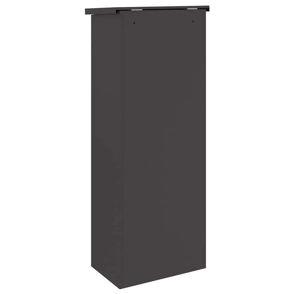 Parcel Drop Box with Storage Black 44,5 x 29 x 110,5 cm Steel 874926