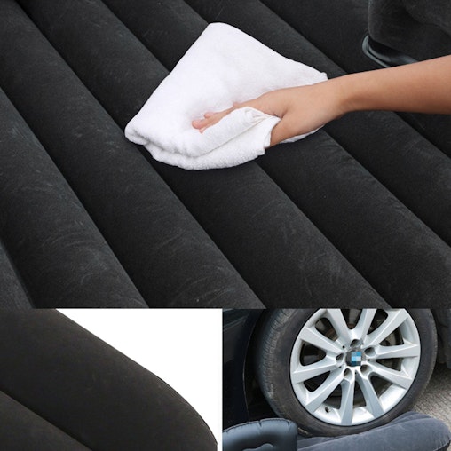 SOGA Black Stripe Inflatable Car Mattress Portable Camping Rest Air Bed Travel Compact Sleeping Kit Essentials SOGA Black Stripe Inflatable Car Mattress Portable Camping Rest Air Bed Travel Compact Sleeping Kit Essentials