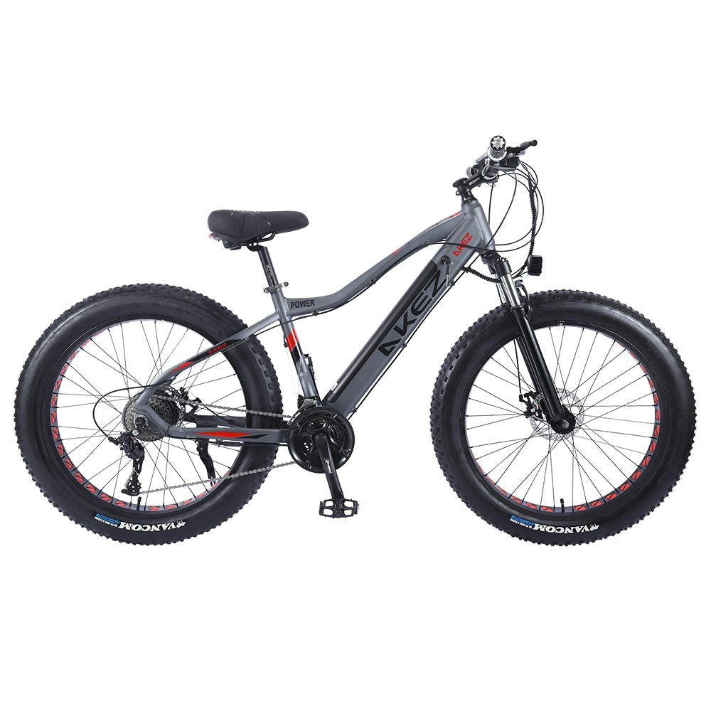 AKEZ Cruiser Snow Motorized Bicycle Beach Electric Bike eBike 26-inch Battery