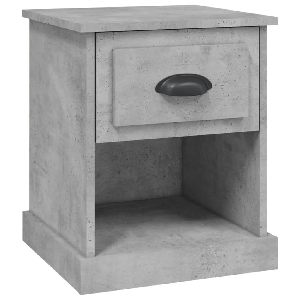 Bedside Cabinet Concrete Grey 39x39x47.5 cm Engineered Wood 816136 Bedside Cabinet Concrete Grey 39x39x47.5 cm Engineered Wood 816136