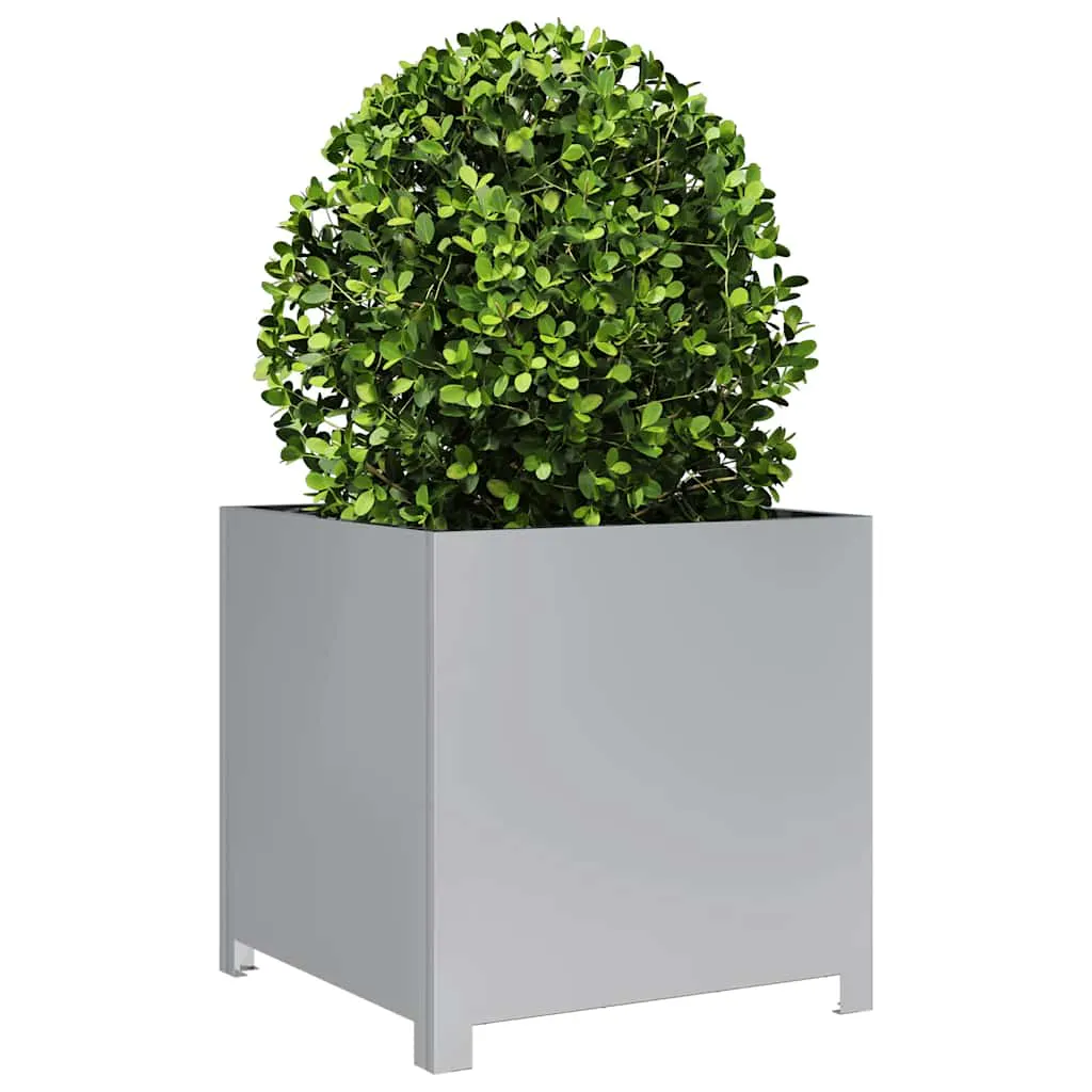 Garden Planter 50x50x50 cm Galvanised Steel 851218
