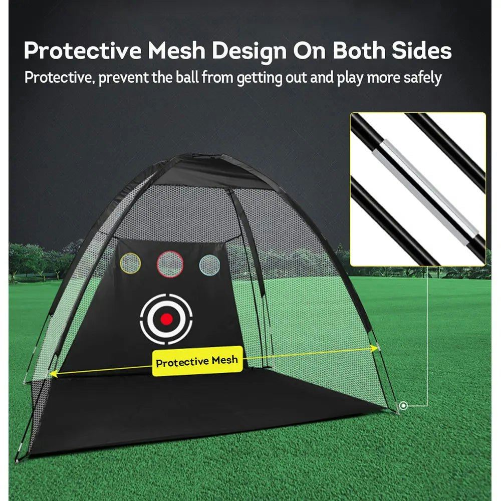 BALLSTRIKE 2M/3M Golf Practice Net Hitting Nets Driving Netting Chipping Cage Training Aid