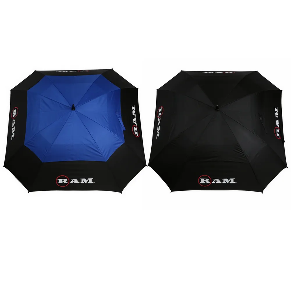 2 Pack RAM FX Tour Premium 64" Extra Large Square Golf Umbrellas