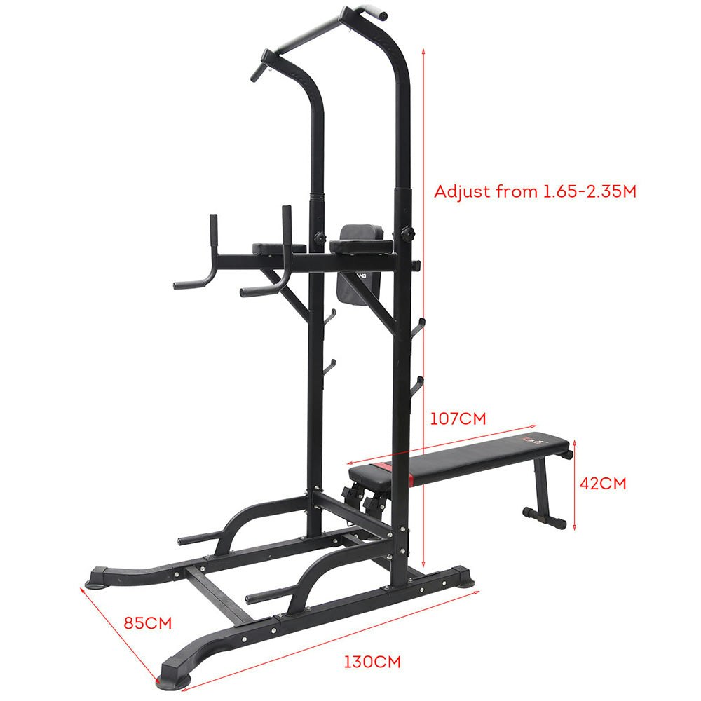 T058 Pull Up Chin Up Knee Raise Workout Station Men Women Exercise Home GYM Fitness