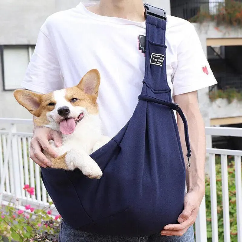 Portable Pet Sling Carrier Shoulder Bag for Small Dogs and Cats Travel Outdoor
