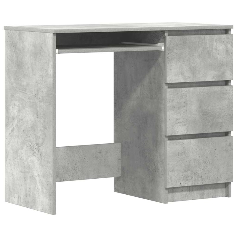 vidaXL Desk Concrete Grey 90x45x76 cm Engineered Wood image number null