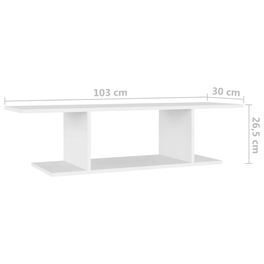 Wall Mounted TV Cabinet White 103x30x26.5 cm 806980