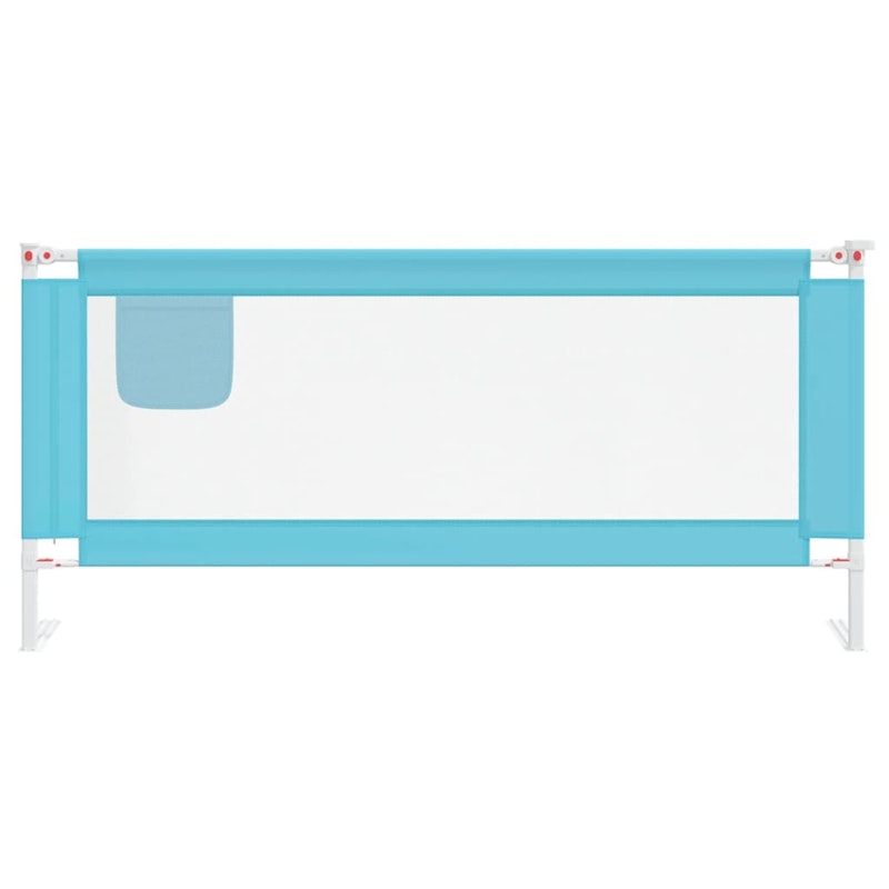 NNEVL Toddler Safety Bed Rail Blue 200x25 cm Fabric image number null