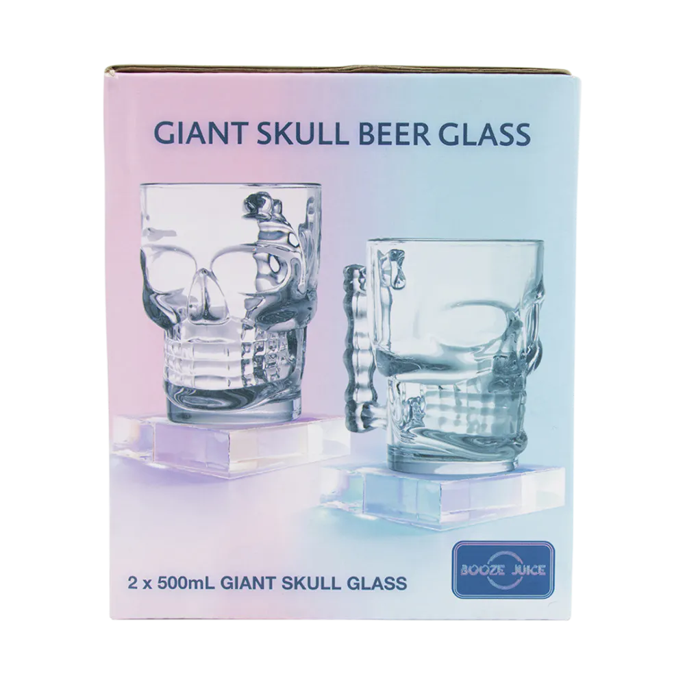 Giant Skull Beer Glasses Set of 2
