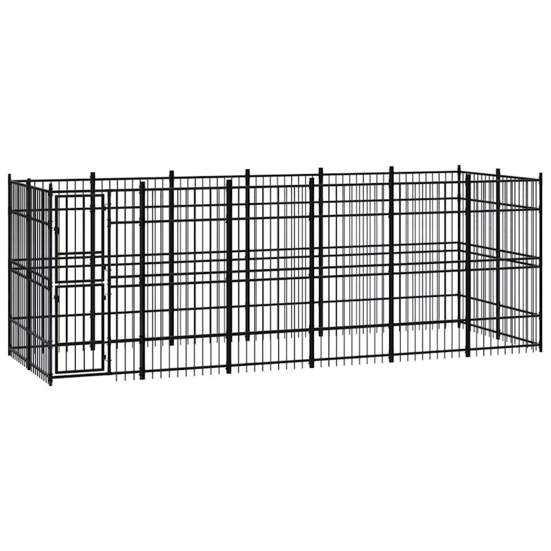 NNEVL Outdoor Dog Kennel Steel 11.06 m² image number null