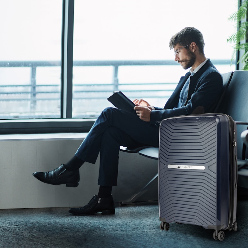 Olympus Astra 24in Lightweight Hard Shell Suitcase - Aegean Blue image number null