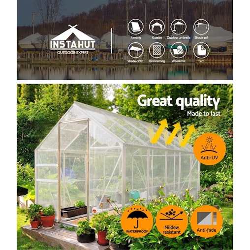 Instahut 3x4m Tarp Camping Tarps Poly Tarpaulin Heavy Duty Cover 135gsm Clear Instahut 3x4m Tarp Camping Tarps Poly Tarpaulin Heavy Duty Cover 135gsm Clear