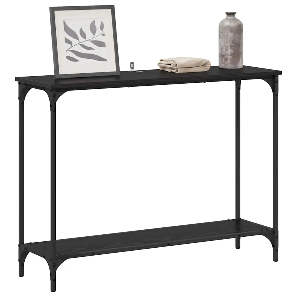 Console Table Black oak 101 x 30.5 x 75 cm Engineered wood 883518
