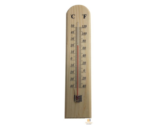 27cm WOODEN THERMOMETER Indoor Outdoor Glass Wall Hanging Room Sensor Jumbo 27cm WOODEN THERMOMETER Indoor Outdoor Glass Wall Hanging Room Sensor Jumbo