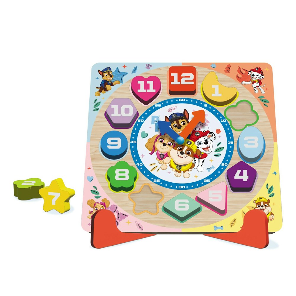 Dodo Dodo Paw Patrol Wooden Learning Clock Puzzle