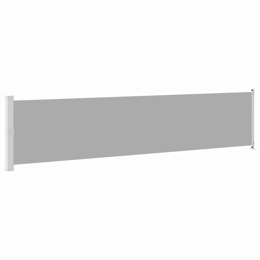Patio Retractable Side Awning 140x600 cm Grey 313373