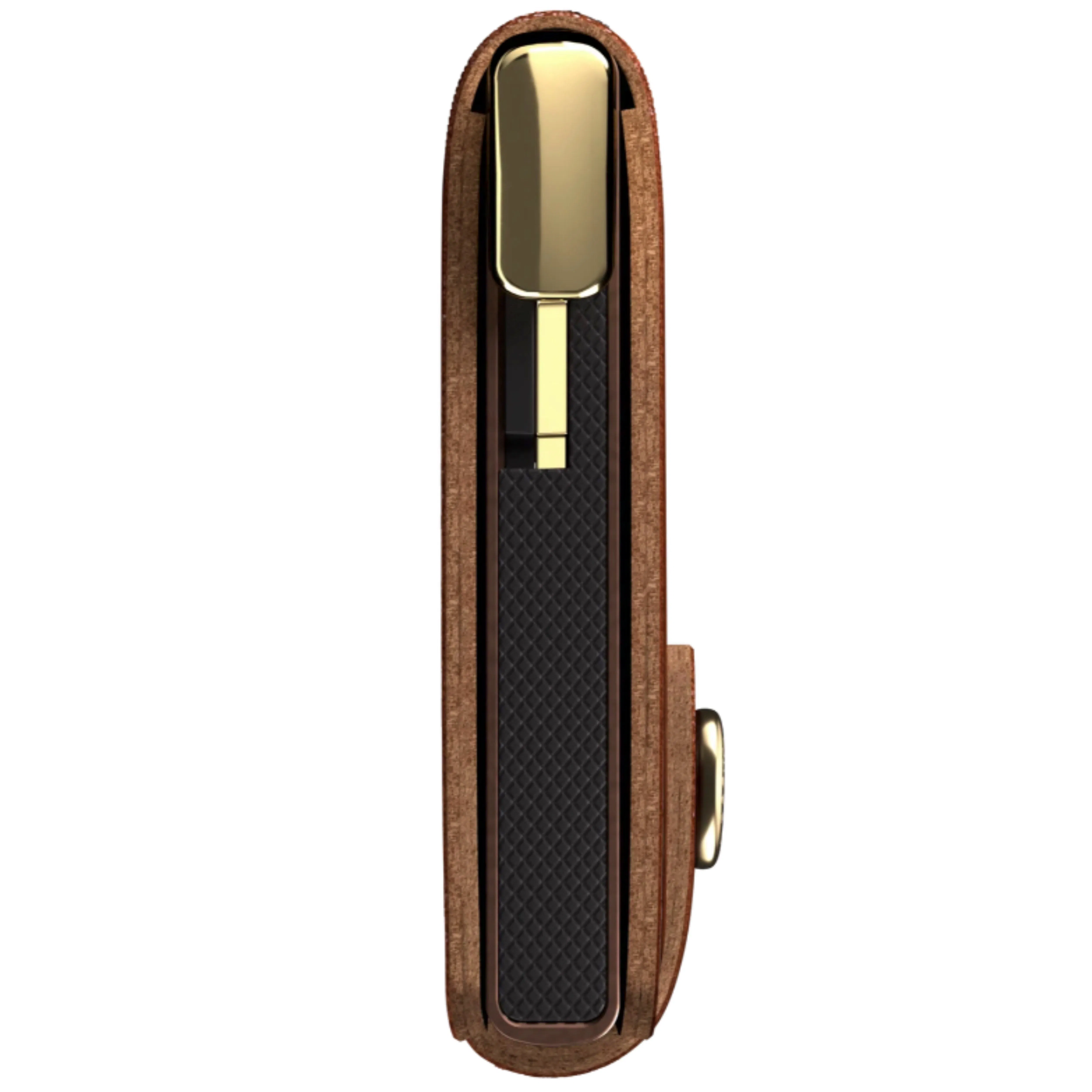 Secrid Premium+ Miniwallet Compact RFID Wallet - Emboss Lines Cognac+