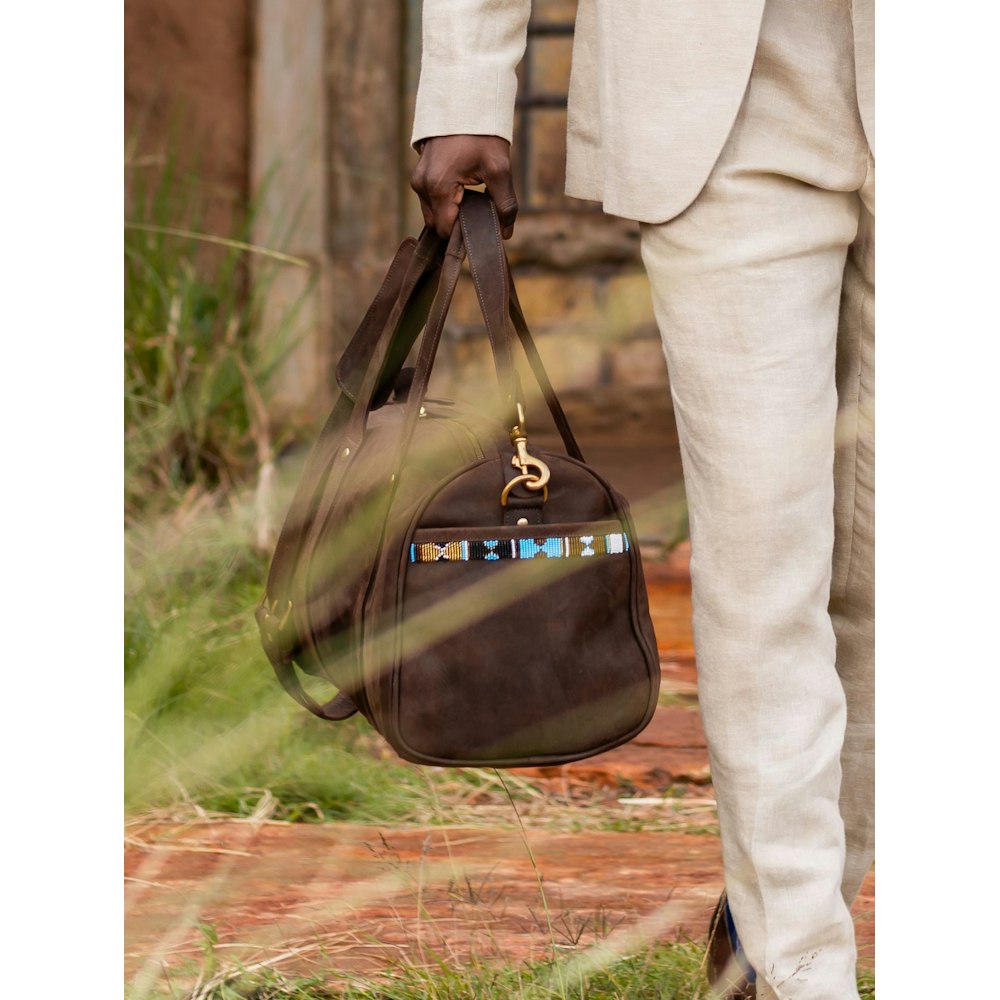 Koy Clothing Leather Explorer Duffle Bag - Mocha (pre-order)