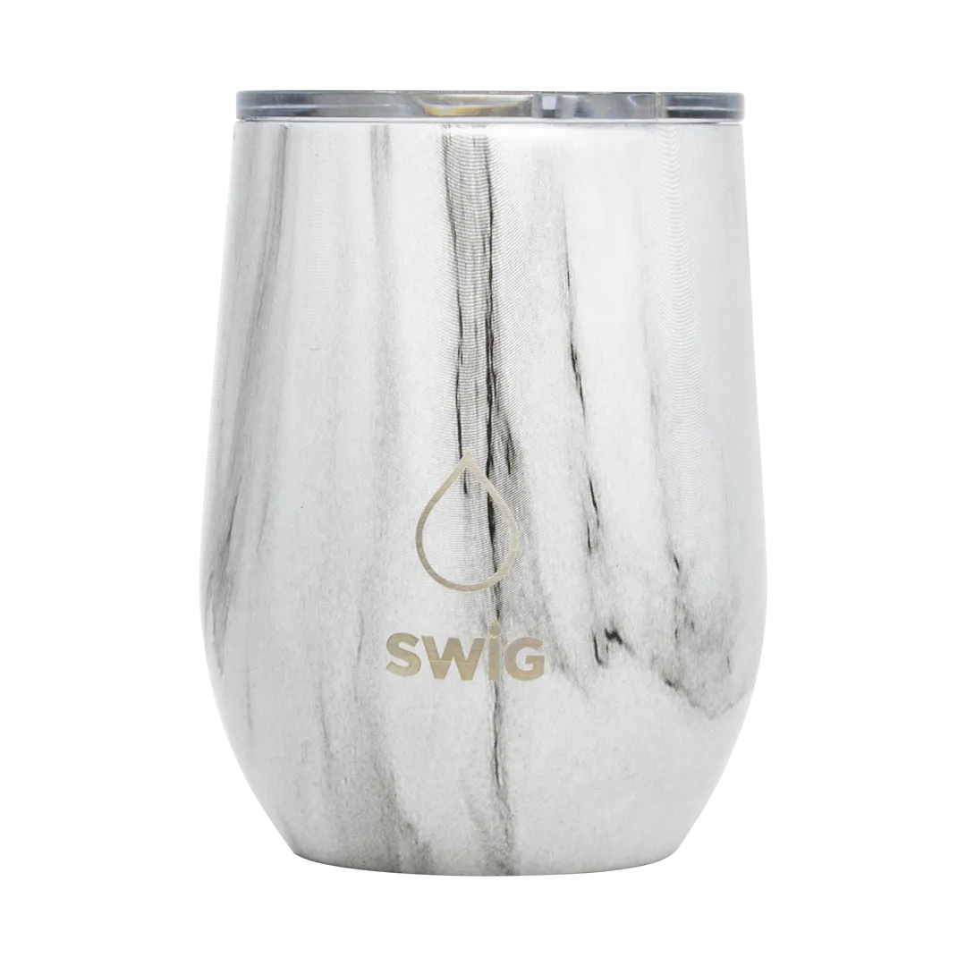 Swig Wine Tumbler White Marble