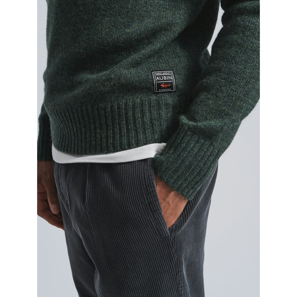 Aubin Prestwick Shetland Crew - Dark Green