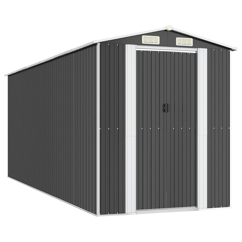 NNEVL Garden Shed Anthracite 192x523x223 cm Galvanised Steel image number null