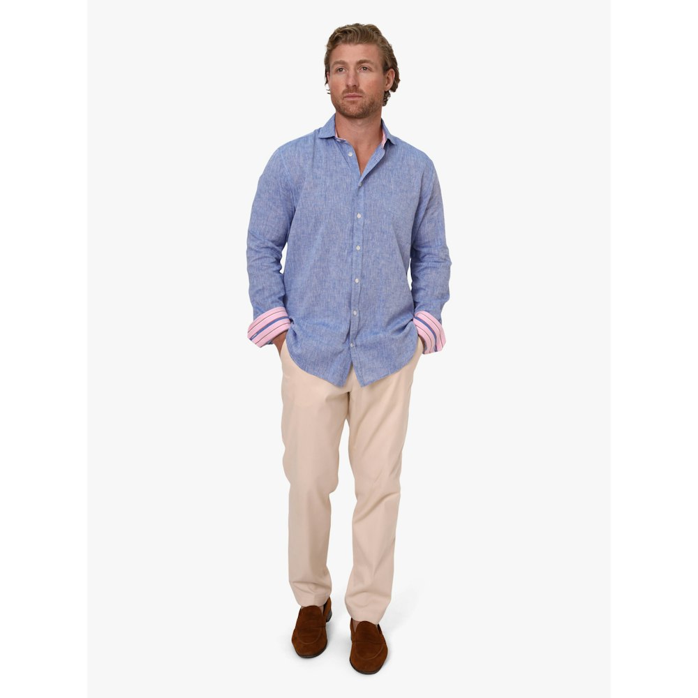 Koy Clothing Mida Blue Linen Shirt
