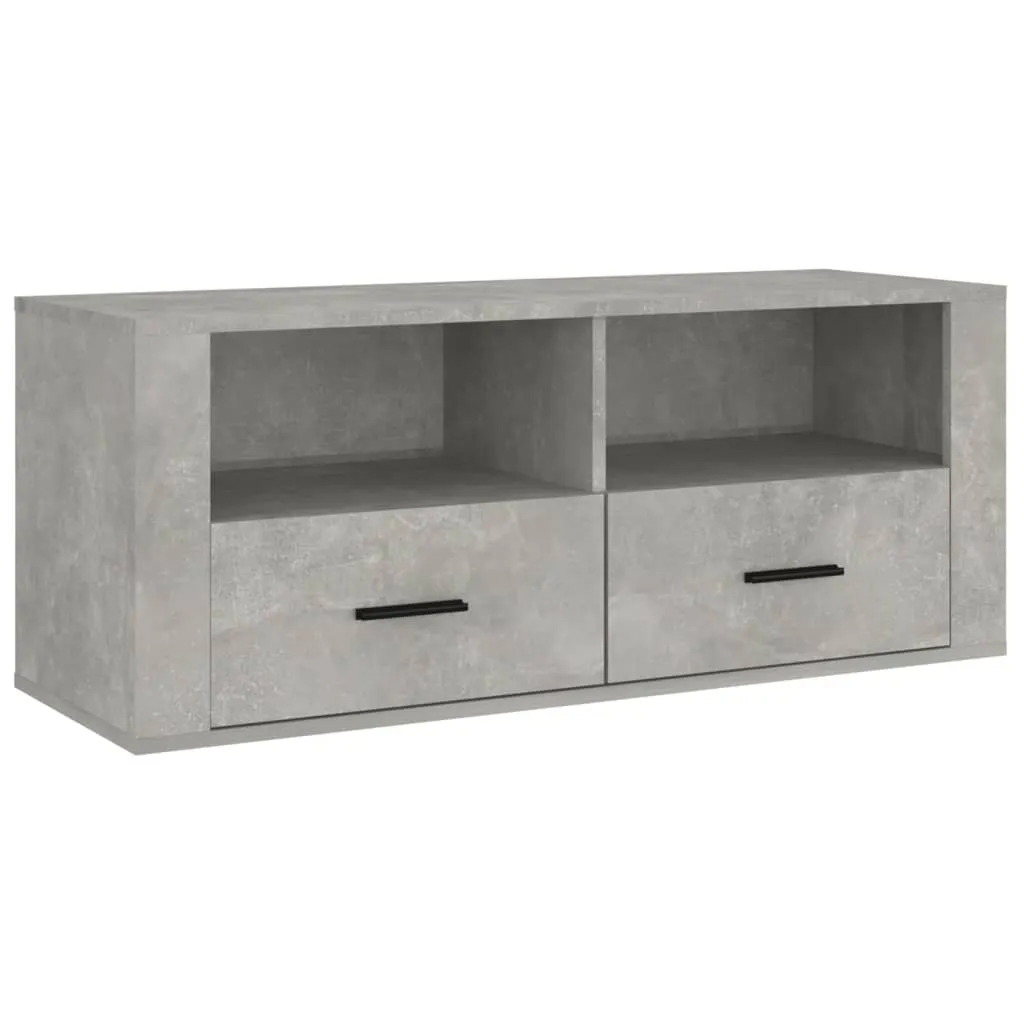 TV Cabinet Concrete Grey 100x35x40 cm Engineered Wood 816812 TV Cabinet Concrete Grey 100x35x40 cm Engineered Wood 816812