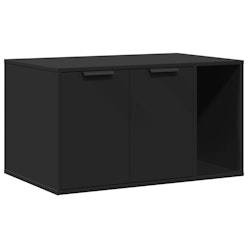 vidaXL Cat Litter Box Enclosure Black 80x50x45 cm Engineered Wood vidaXL Cat Litter Box Enclosure Black 80x50x45 cm Engineered Wood