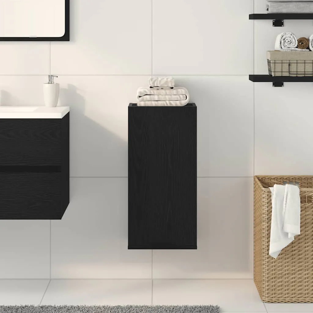 Wall-mounted Cabinet Black Oak 32x20x67 cm Engineered Wood 862095