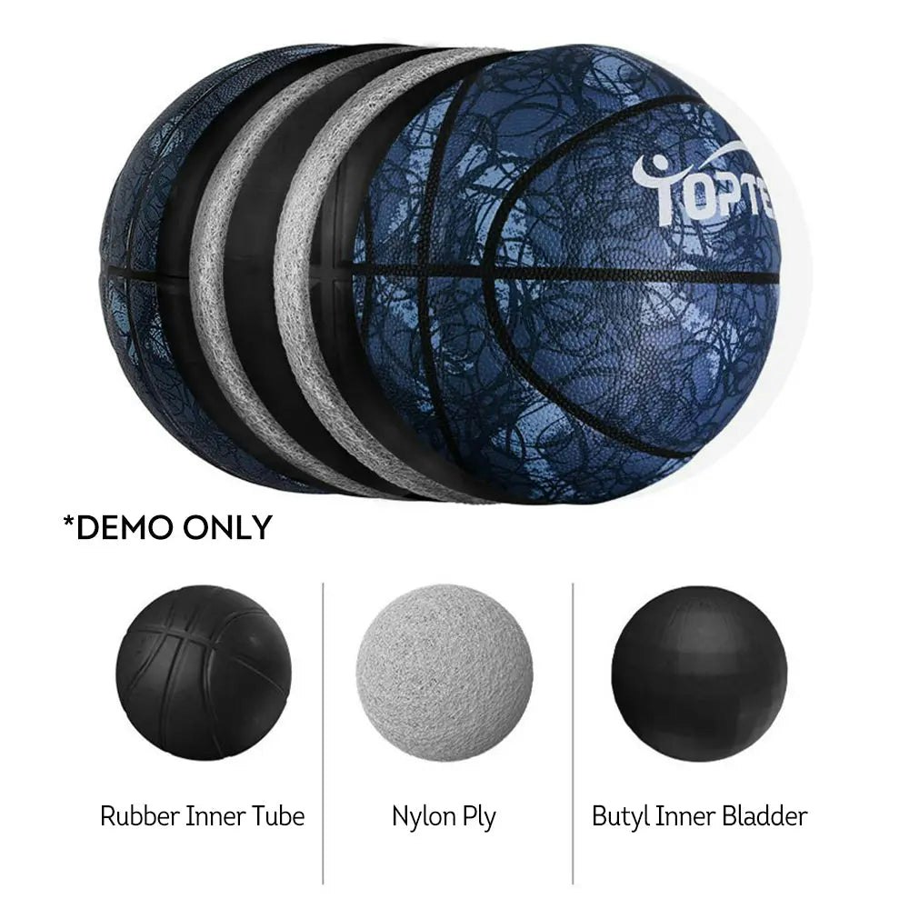 BALLSTRIKE POLSIZE7 Size 7 Basketball Excellent Bounce Game Ball Indoor Outdoor - Blue