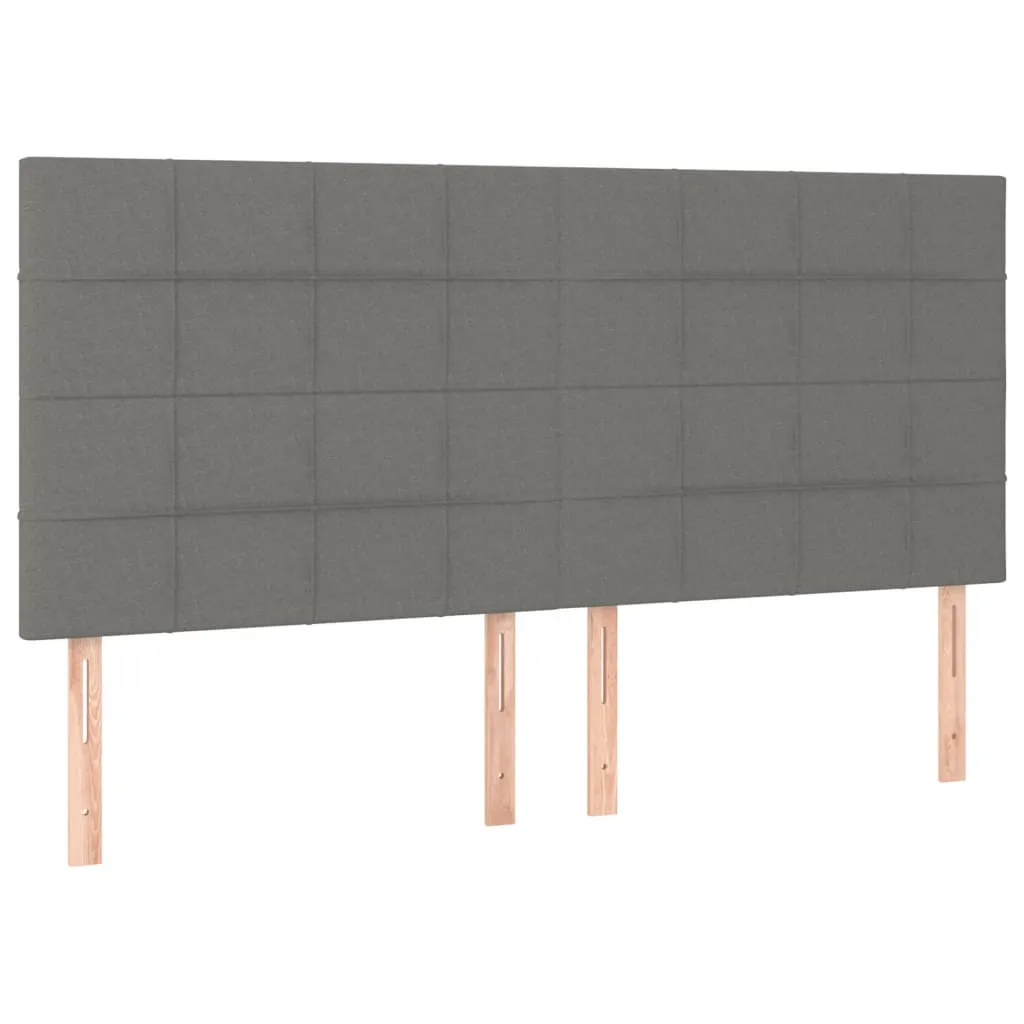 Headboards 4 pcs Dark Grey 80 cm Fabric 3116339 Headboards 4 pcs Dark Grey 80 cm Fabric 3116339