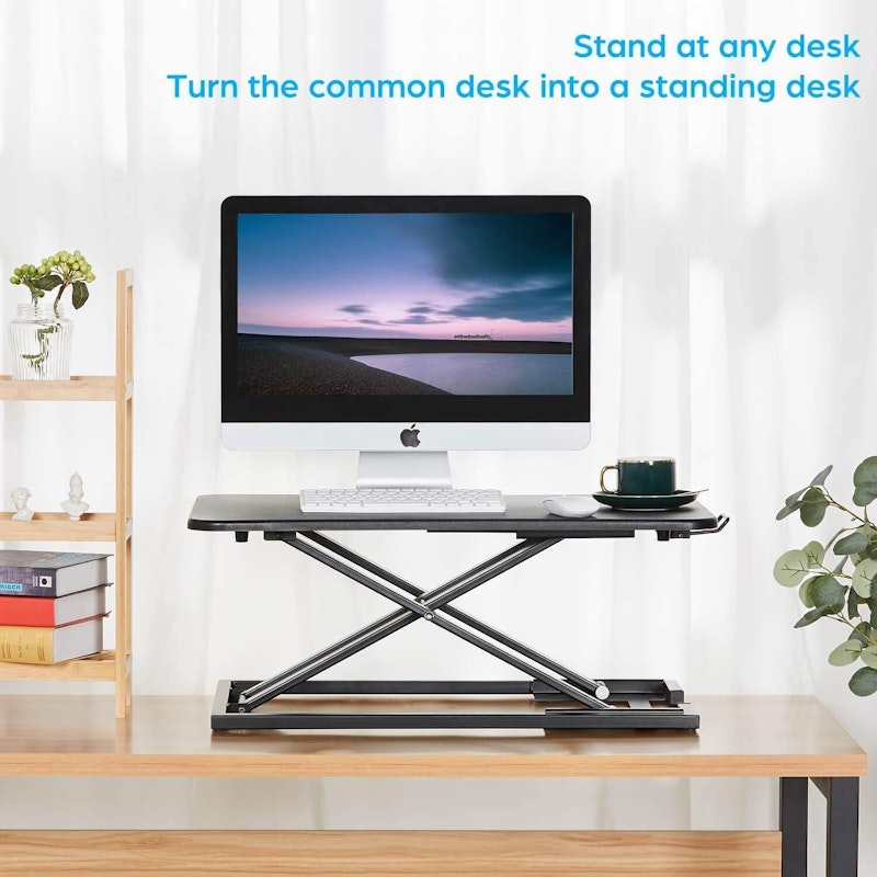 Height Adjustable Standing Desk Converter (Black) image number null