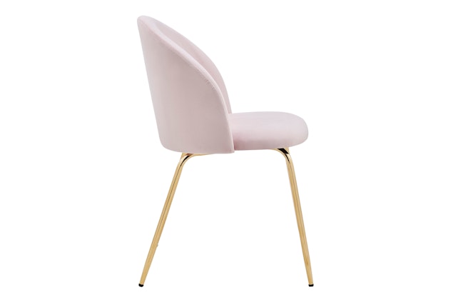 NNEKGE Subiaco Set of 2 Velvet Dining Chairs (Blush) NNEKGE Subiaco Set of 2 Velvet Dining Chairs (Blush)