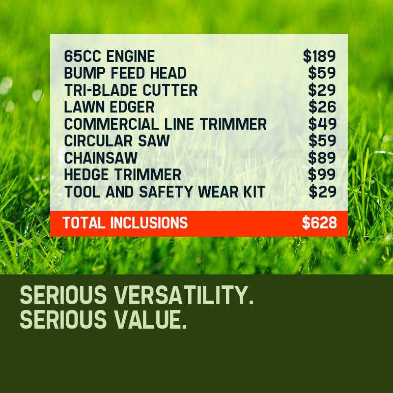 NNEMB Pole Chainsaw Brush Cutter Whipper Snipper Hedge Trimmer Saw Multi Tool image number null