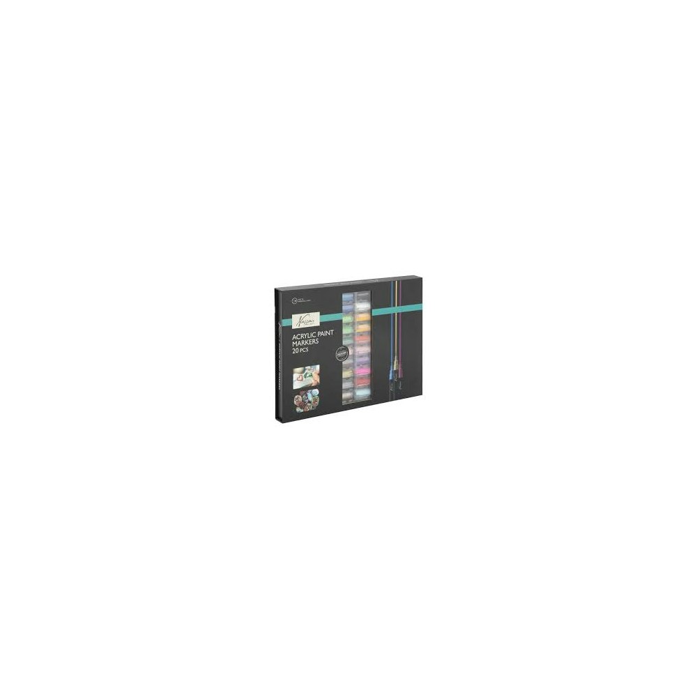 Totum Acrylic Markerset, 20 Pcs In Fc Windowbox